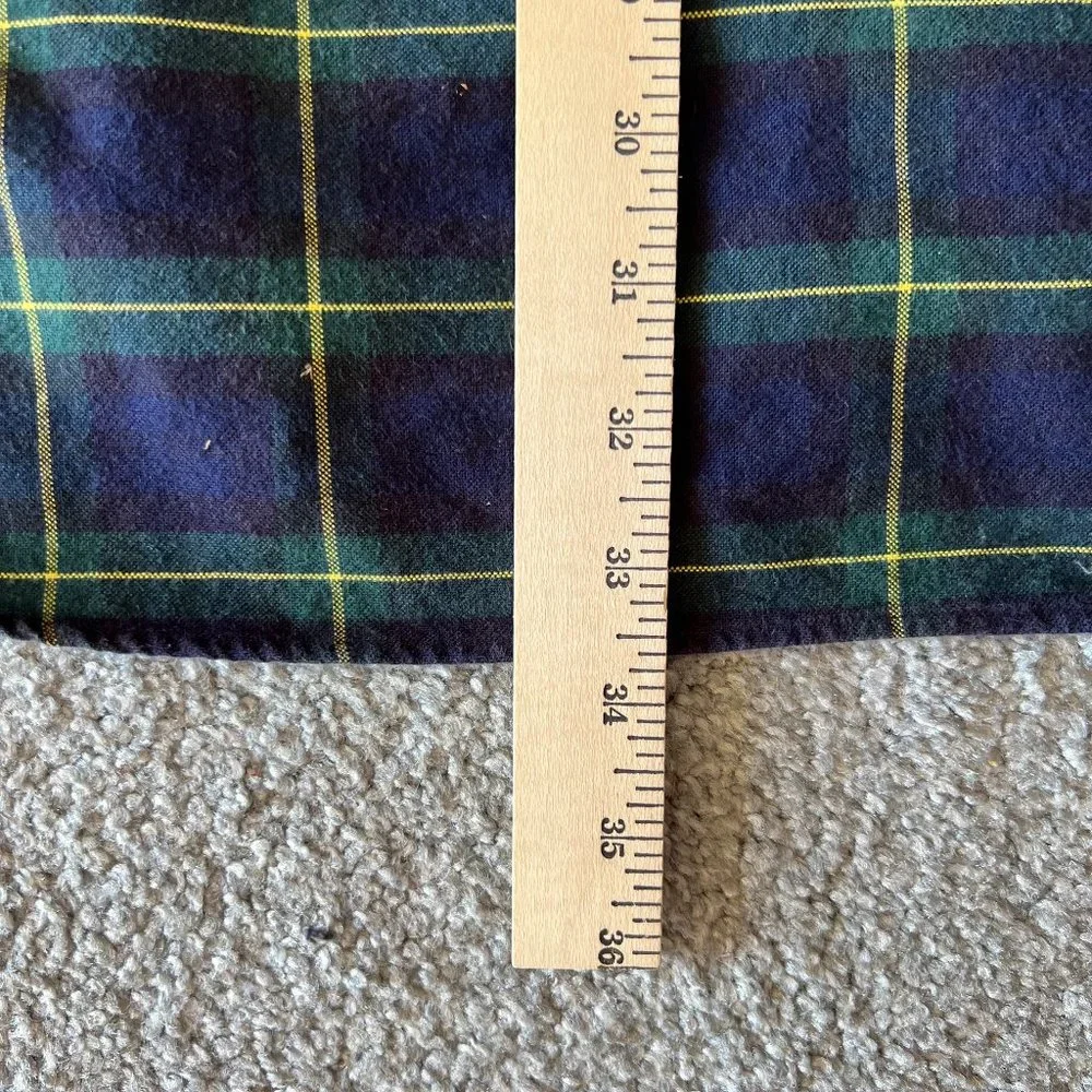 vintage Lauren Ralph Lauren shirt womens L blue green plaid button down‎ crest - Picture 10 of 10